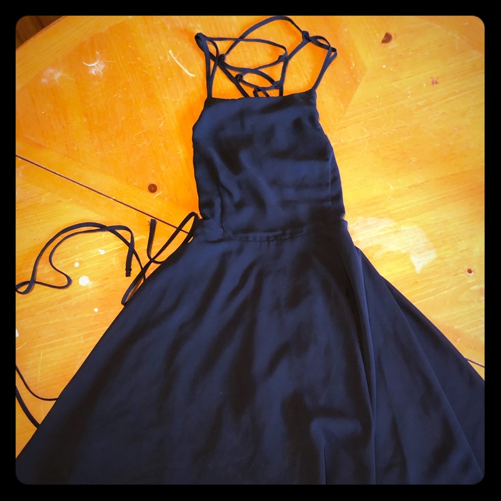 Lulus skater dress with tie back